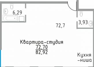 Продаю квартиру студию, 82.9 м2, Самарская область, Ново-Садовая улица (дублёр)