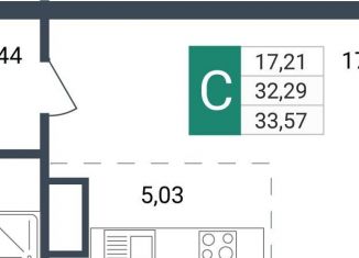 Продаю квартиру студию, 33.6 м2, Чита