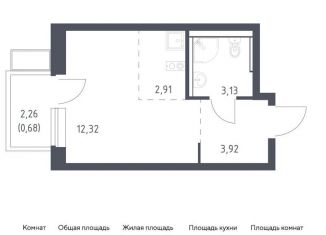 Продам квартиру студию, 23 м2, посёлок Жилино-1, жилой комплекс Егорово Парк, к3.2, ЖК Егорово Парк