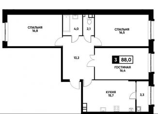 Продаю 3-комнатную квартиру, 88 м2, Ставрополь, Промышленный район
