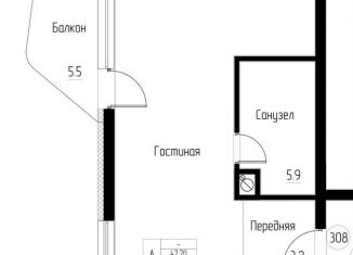 Продам однокомнатную квартиру, 53.2 м2, Калининградская область