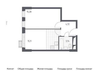 Продается 1-комнатная квартира, 38.9 м2, Красногорск, жилой комплекс Спутник, к14