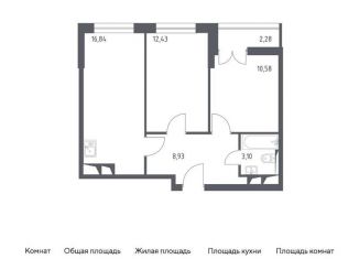 Продается однокомнатная квартира, 54.2 м2, Красногорск, улица Тенистых Аллей, 3к1
