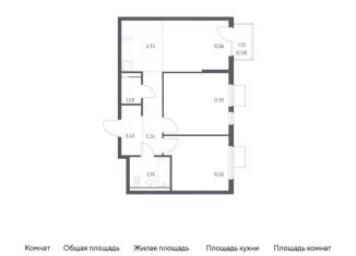 Продается 2-комнатная квартира, 56 м2, Московская область, жилой комплекс Горки Парк, 6.2