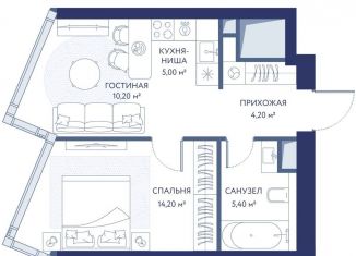 Продаю двухкомнатную квартиру, 39 м2, Москва, район Раменки, 1-й Сетуньский проезд, вл8