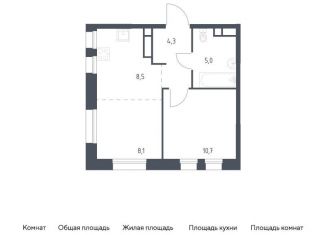 Продается однокомнатная квартира, 36.6 м2, Москва