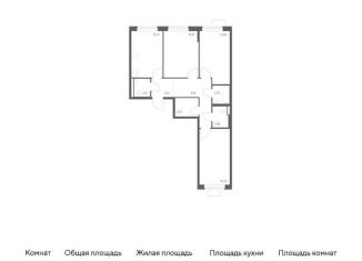 Продается 3-комнатная квартира, 78.6 м2, поселение Рязановское, жилой комплекс Подольские Кварталы, к1