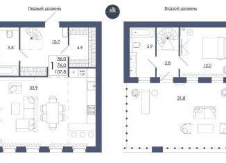 Продам однокомнатную квартиру, 107.8 м2, Смоленск, Промышленный район
