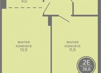 Продается двухкомнатная квартира, 38.8 м2, Пермский край, шоссе Космонавтов, 309А