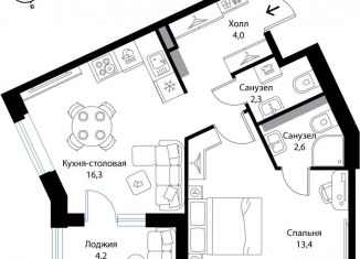 Продаю однокомнатную квартиру, 40.7 м2, Санкт-Петербург