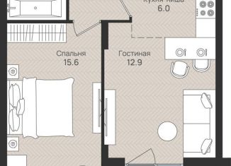 Продаю 2-комнатную квартиру, 45.4 м2, Пермь