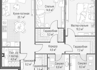 Продаю 2-комнатную квартиру, 105.6 м2, Москва