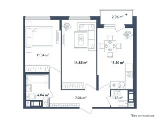 Продажа 2-комнатной квартиры, 53.8 м2, поселок Мещерино