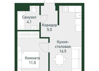 Продается однокомнатная квартира, 36.9 м2, Челябинская область, Спортивная улица