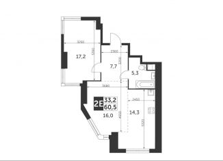 Продажа 2-комнатной квартиры, 60.5 м2, Москва, ЮЗАО, улица Академика Волгина, 2с3