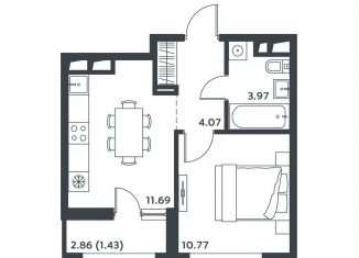 Продажа 1-комнатной квартиры, 31.5 м2, поселок Отрадное, Лесная улица, к27