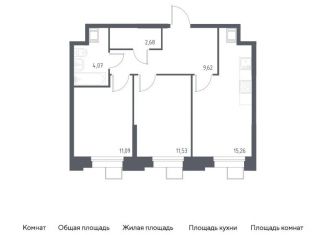 2-комнатная квартира на продажу, 54.3 м2, Москва, ЦАО, проезд Воскресенские Ворота