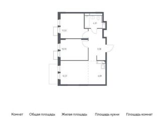 Продается 2-ком. квартира, 54.8 м2, Московская область