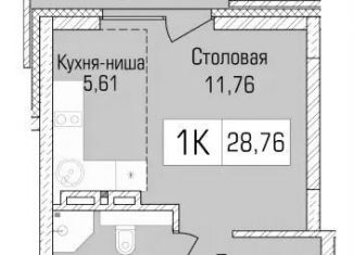 Продается квартира студия, 28.8 м2, Новосибирск, Калининский район