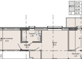 Продается 2-комнатная квартира, 60.9 м2, Евпатория, улица 9 Мая, 39