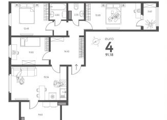 Продажа 3-комнатной квартиры, 91.2 м2, Липецкая область