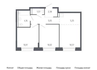 Продам двухкомнатную квартиру, 49 м2, Тюмень, жилой комплекс Чаркова 72, 2.2