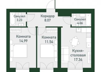 Продаю двухкомнатную квартиру, 61.8 м2, Екатеринбург