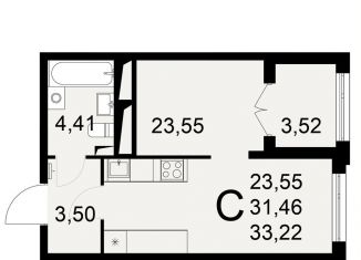 Продаю 1-комнатную квартиру, 33.2 м2, Тульская область