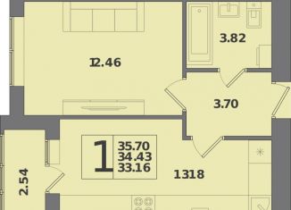 Продажа 1-комнатной квартиры, 35.7 м2, Калининградская область, Крейсерская улица, 13к1