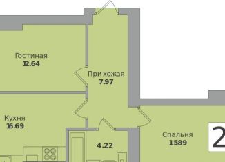 Продается двухкомнатная квартира, 59.8 м2, Калининградская область