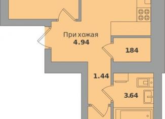 Продажа 2-ком. квартиры, 52.7 м2, Калининградская область