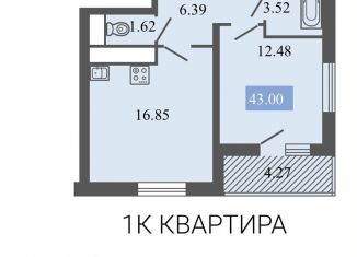 Продам 1-комнатную квартиру, 43 м2, Санкт-Петербург, улица Типанова, 23с1, ЖК Питер