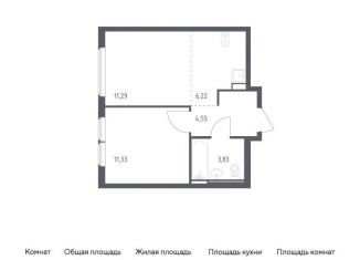 Продаю 1-комнатную квартиру, 37.2 м2, Москва, жилой комплекс Остафьево, к20