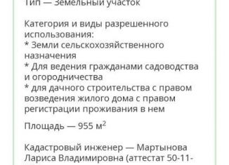 Продам земельный участок, 9.6 сот., коттеджный поселок Бахтеево Парк, Берёзовая улица