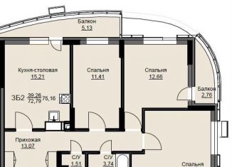 Продажа 3-комнатной квартиры, 75.2 м2, Щёлково, жилой комплекс Соболевка, к8