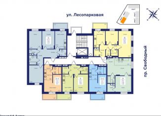 3-ком. квартира на продажу, 74.1 м2, Красноярский край, Свободный проспект, 66М