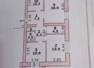 Продается 3-ком. квартира, 76.1 м2, посёлок городского типа Селижарово, улица Ленина, 13