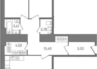 Продажа трехкомнатной квартиры, 92.2 м2, Санкт-Петербург, Большой Сампсониевский проспект, 88, муниципальный округ Сампсониевское