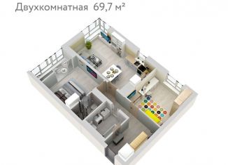 Продается 2-ком. квартира, 69.5 м2, Забайкальский край, микрорайон Каштакский, 7