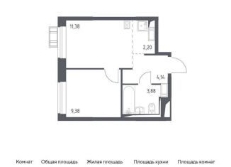 Продается 1-комнатная квартира, 31 м2, деревня Мисайлово, микрорайон Пригород Лесное, к11.2