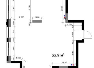 Продажа квартиры свободная планировка, 55.8 м2, Кемерово