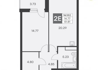 Продам 1-комнатную квартиру, 51.8 м2, Екатеринбург, улица Громова, 26, метро Чкаловская