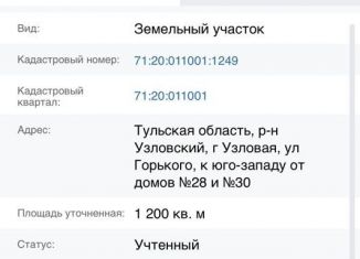 Продается участок, 12 сот., Узловая