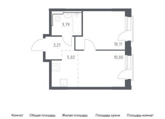Продается двухкомнатная квартира, 32.1 м2, Москва, метро Домодедовская, жилой комплекс Квартал Герцена, к2