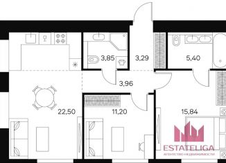 Продам 2-комнатную квартиру, 59 м2, Москва, Автозаводская улица, 26