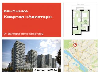 Продажа 1-комнатной квартиры, 51.3 м2, Новосибирская область, жилой комплекс Авиатор, 2