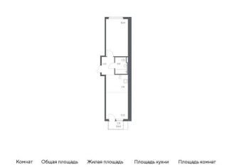 Однокомнатная квартира на продажу, 45.1 м2, Москва, жилой комплекс Остафьево, к20