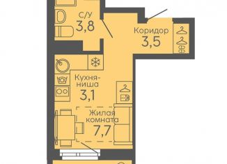 Продается квартира студия, 19.8 м2, Екатеринбург, Октябрьский район, жилой комплекс Новокольцовский, 6