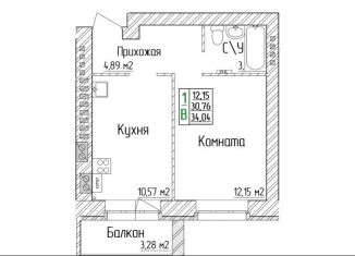Продам 1-ком. квартиру, 34 м2, Ярославская область