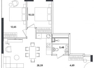 Продается трехкомнатная квартира, 59.9 м2, Москва, Окружной проезд, 10Г, ЖК Измайловский Парк